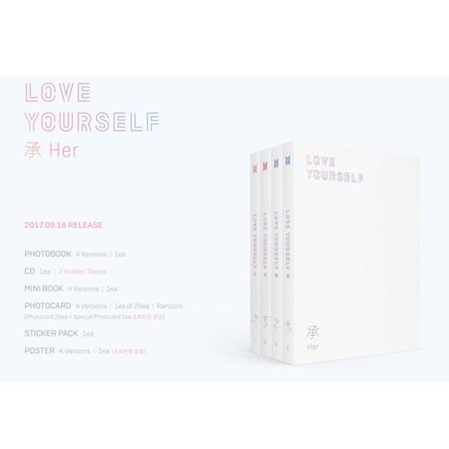 BTS - LOVE YOURSELF 承 'Her' [5th Mini Album/L.O.V.E.Version4種のうちランダム]
