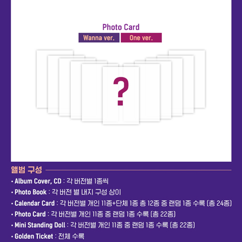 Wanna One - 1-1=0 (Nothing without you) [To Be One Prequel Repackage/ONE Ver.]