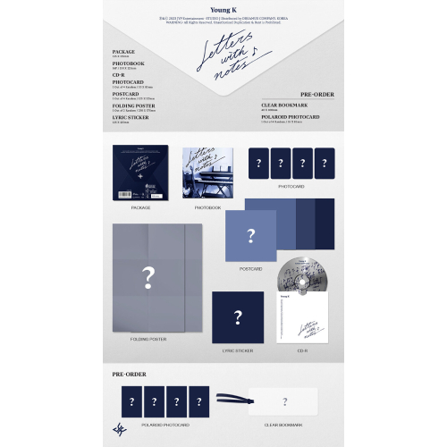 Young K(DAY6) - Letters with notes [正規1集/Digipack ver.]