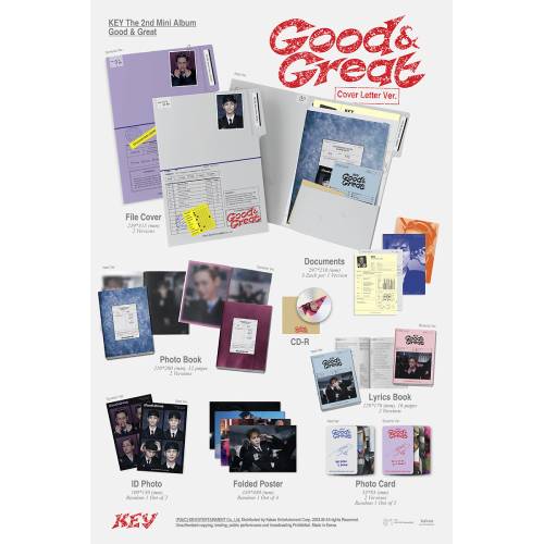 KEY(SHINee) - Good & Great [2nd Mini Album/Cover Letter ver./2種のうち1種ランダム発送]