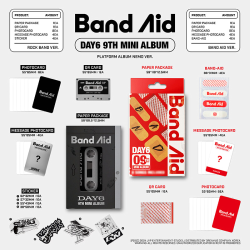 DAY6 - Band Aid [9th Mini Album/PLATFORM ALBUM NEMO ver./2種のうち1種ランダム発送]