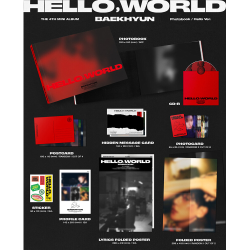 ベクヒョン(EXO) - Hello, World [4th Mini Album/Photobook ver./2種のうち1種ランダム発送]