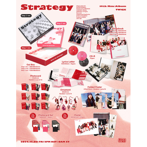 TWICE - STRATEGY [14th Mini Album/3種のうち1種ランダム発送]