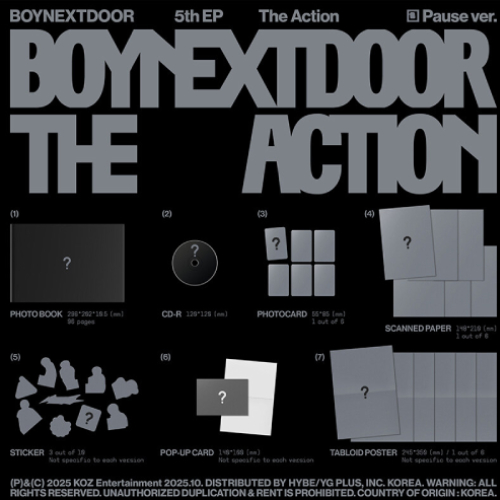 BOYNEXTDOOR - The Action [5th EP Album/3種のうち1種ランダム発送]