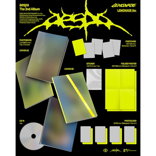 aespa - LEMONADE [2nd Full Album/LEMONADE Ver./2種のうち1種ランダム発送]