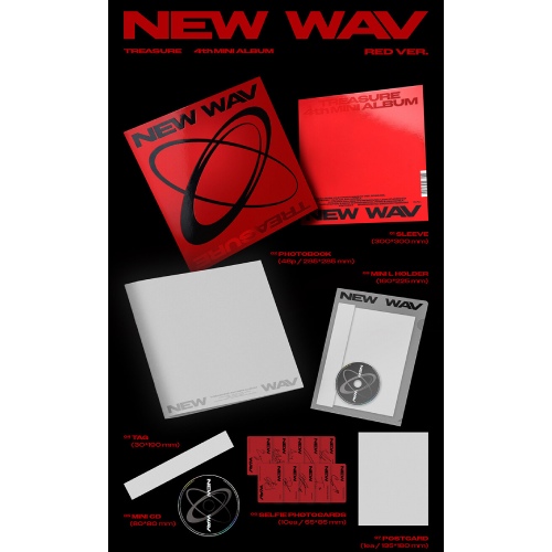 TREASURE - NEW WAV [4th Mini Album/RED Ver.]