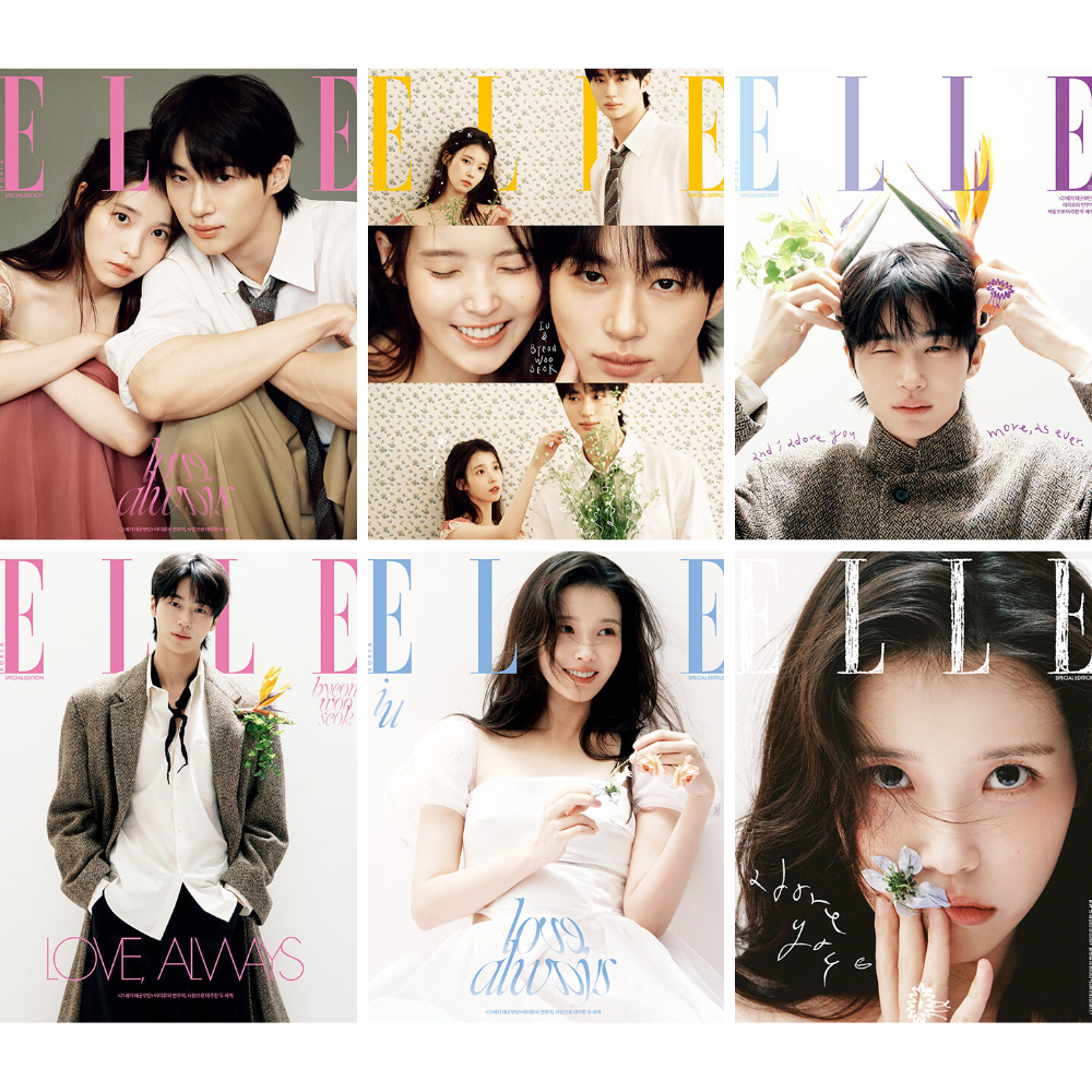 【表紙選択可】(IU＆ビョン・ウソク翻訳付き) ELLE 4月号 スペシャルエディション