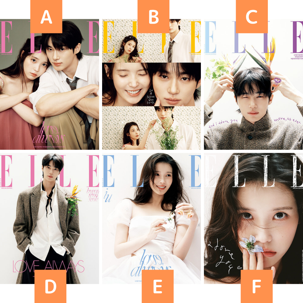 【表紙選択可】(IU＆ビョン・ウソク翻訳付き) ELLE 4月号 スペシャルエディション