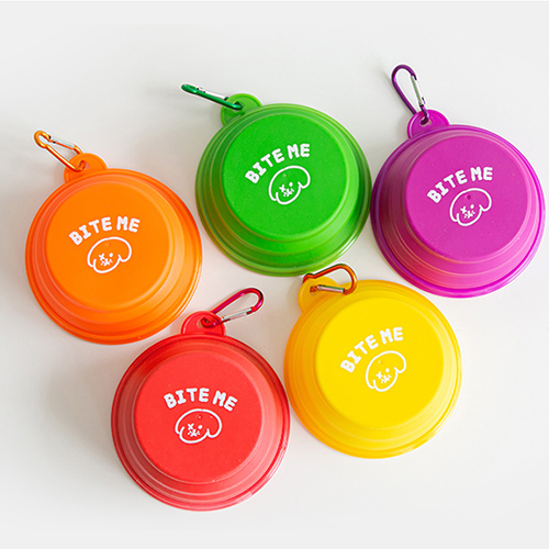 【BITE ME】ペット雑貨(シリコンボウル)≪パープル≫