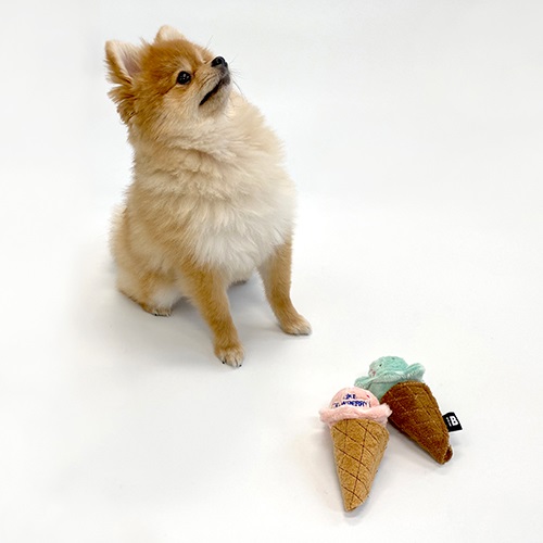【BITE ME】ペット用玩具（ミントチョコorいちごアイスクリーム）