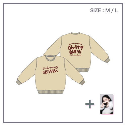 トレーナー＆フォトカードセット【Oh! MY QUEEN -1st Anniversary with Beans-】　